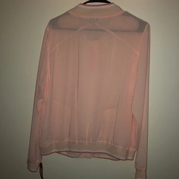 Merona Lightweight Pink Track Fall Jacket - Picture 2 of 2